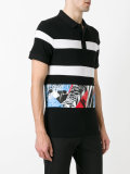 printed trim polo shirt 