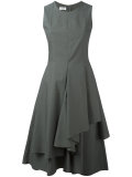 draped flared dress