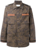 embroidered trim field jacket 