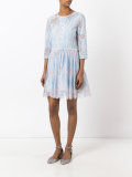 lace trim pleated dress 