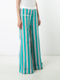 flared stripe trousers