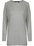 crew neck striped blouse