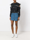 cold-shoulder detail sweatshirt