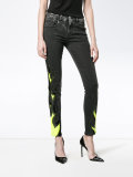 flame print skinny jeans