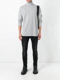 cutout turtleneck sweatshirt