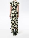 floral print draped dress
