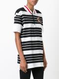 stripe patch polo shirt