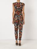 v-neck printed jumpsuit