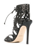 geometric cuts strappy sandals