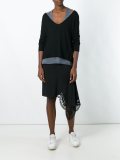 contrast neck overlay jumper