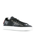 bleach splattered denim trainers