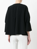 ruched sleeve open jacket 