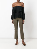flared cropped trousers