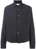 cropped initial gingham shirt