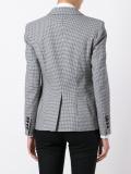 checked single breasted blazer
