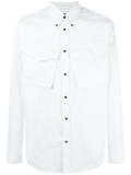 crinkled flap pocket shirt