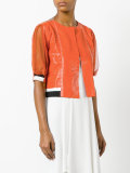 cropped short sleeve jacket
