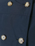 collarless buttoned coat