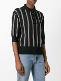 cropped striped polo shirt