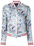 bird print bomber jacket
