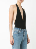 low cut halterneck body