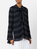 Striped pussybow top