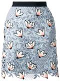 Guipure mini skirt