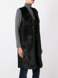 sleeveless faux fur coat