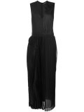 sleeveless V-neck pleated dress