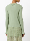 ruffled cuffs cardigan