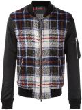 checked bomber jacket