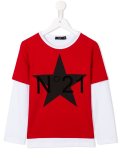 star and logo print T-shirt