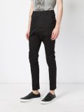 dropped crotch tapered trousers