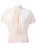 high neck shortsleeved blouse 