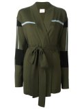 kimono striped belted cardigan