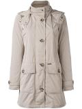 buttoned midi raincoat