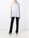 pinstripe hooded top