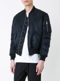 creased sleeves bomber jacket