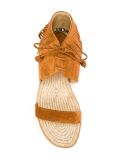 fringed flat sandals