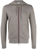 logo hooded cardigan 