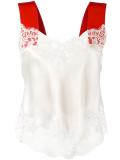 contrast strap lace camisole