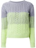tonal cable knit jumper