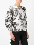 floral print V-back blouse