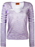 V-neck knitted blouse