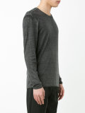 reverse print long sleeve sweater