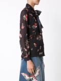 floral print sheer shirt
