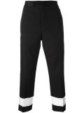 contrast stripe cropped pants 