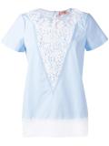 lace panel T-shirt