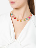 multi logo disc pendant necklace