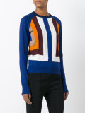 intarsia geometric jumper